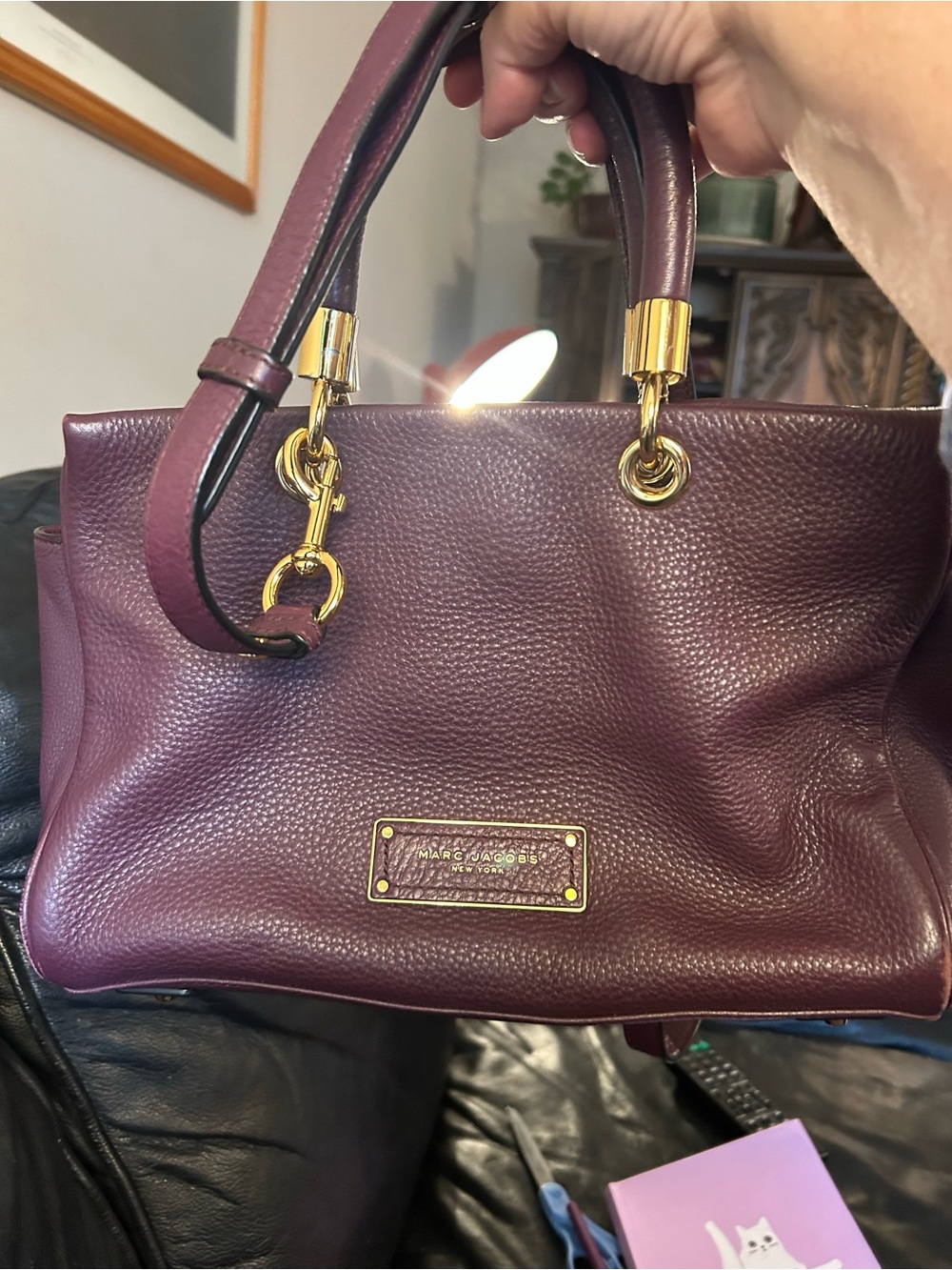 Marc Jacobs Plum Leather Too Hot To Handle ShoulderBag